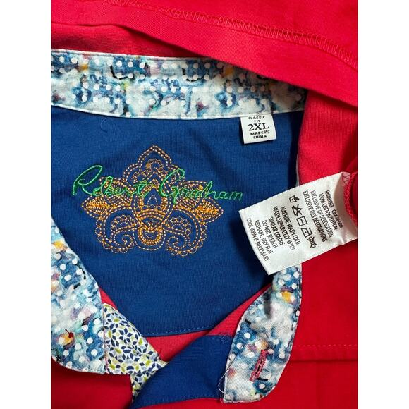 Robert Graham|SS Polo|Classic Fit|Coral Pink|SZ 2XL - Picture 7 of 7
